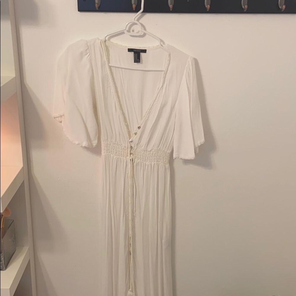 White maxi dress/ beach coverup